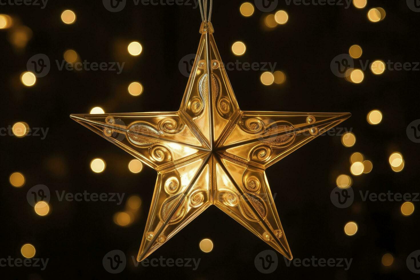 Natal Estrela decorações. ai gerado foto