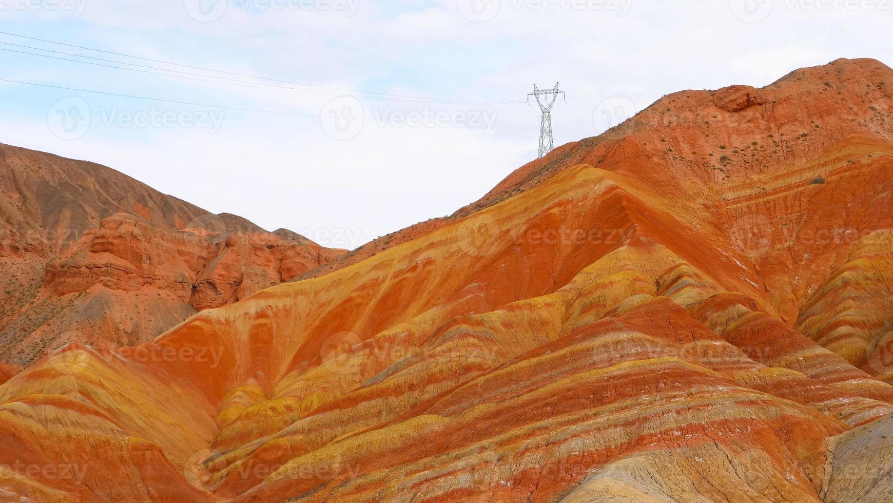 Zhangyei Danxia Landform em Gansu China. foto