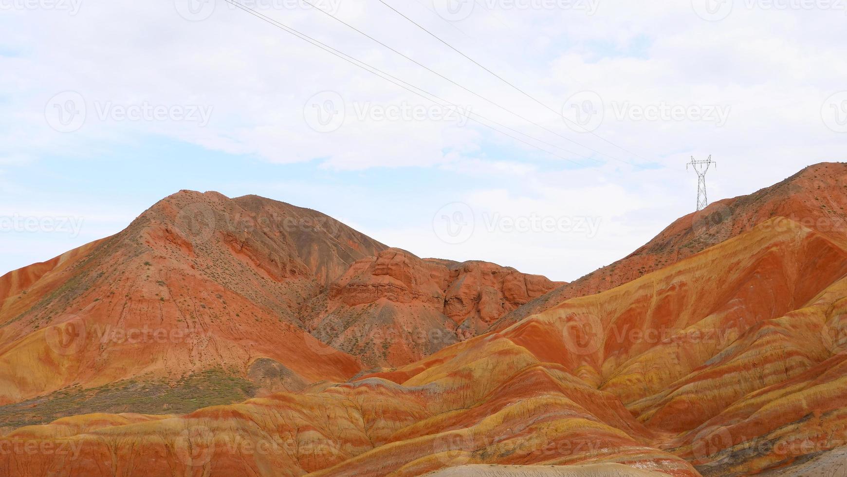 Zhangyei Danxia Landform em Gansu China. foto