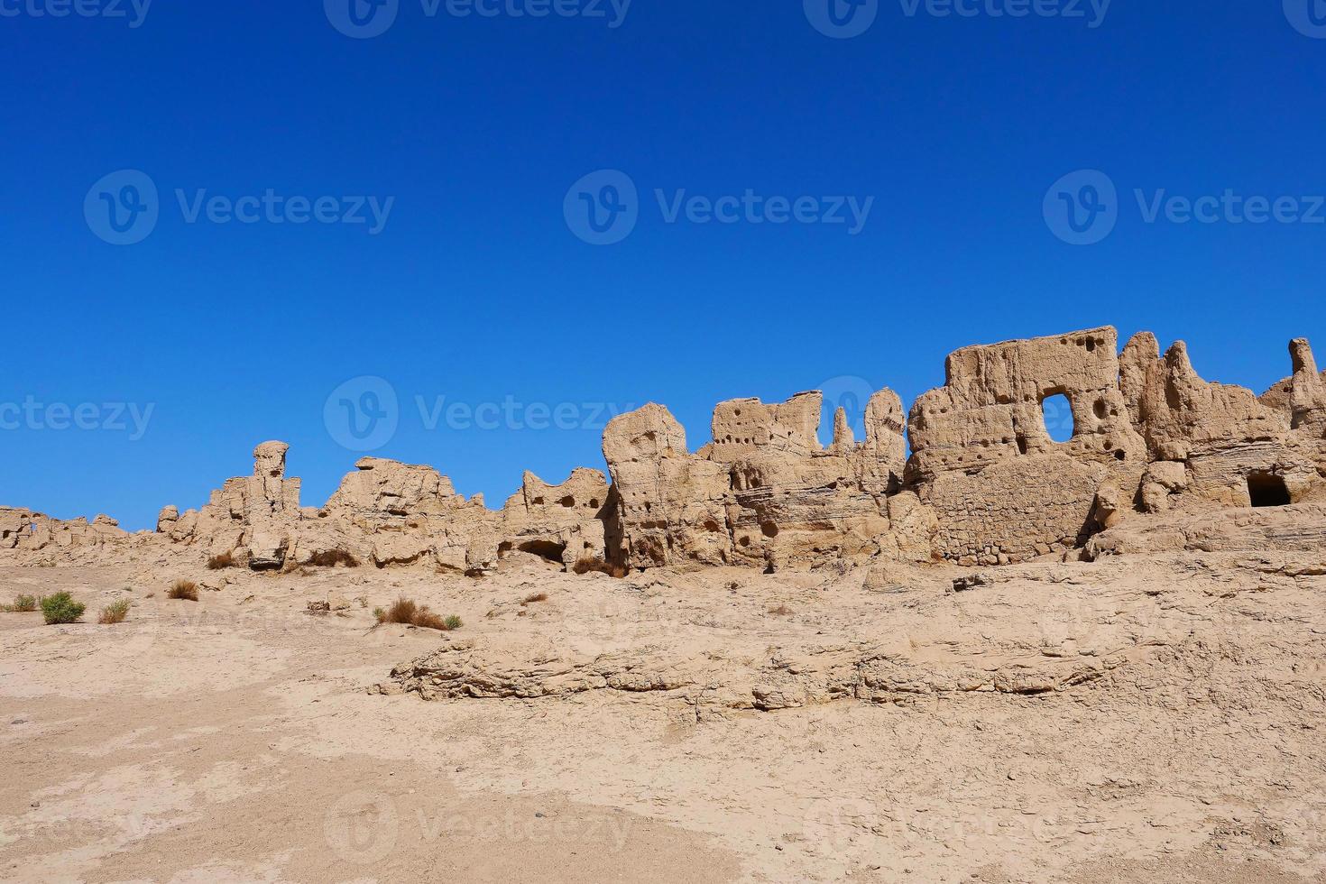 ruínas de jiaohe na província de xinjiang, china. foto