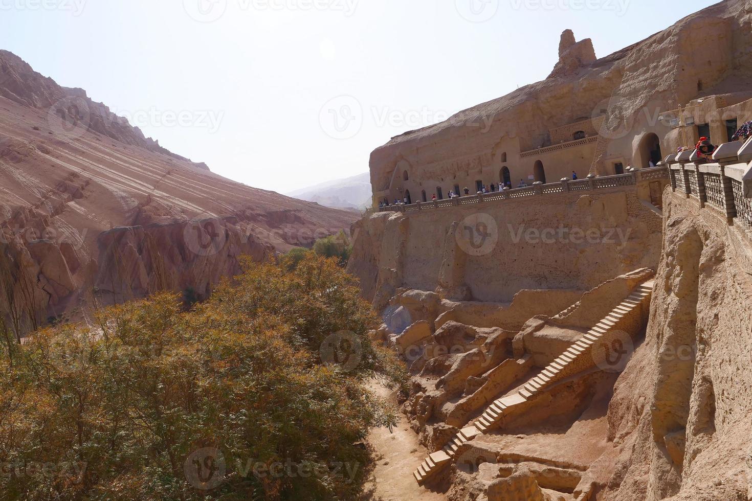 bezeklik mil cavernas de Buda na província de turpan xinjiang, china. foto