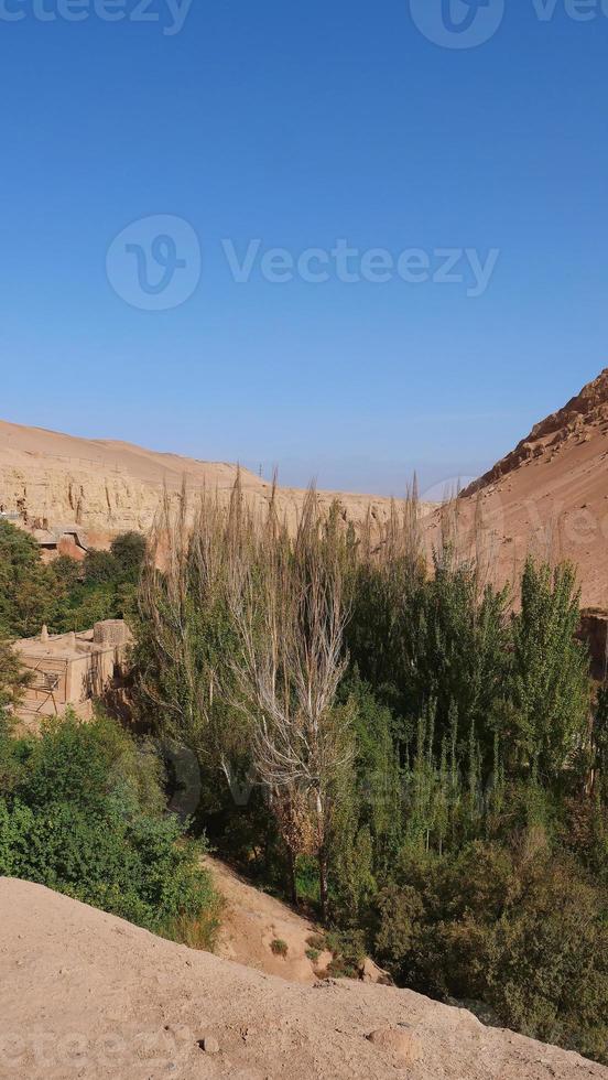 bezeklik mil cavernas de Buda na província de turpan xinjiang, china. foto