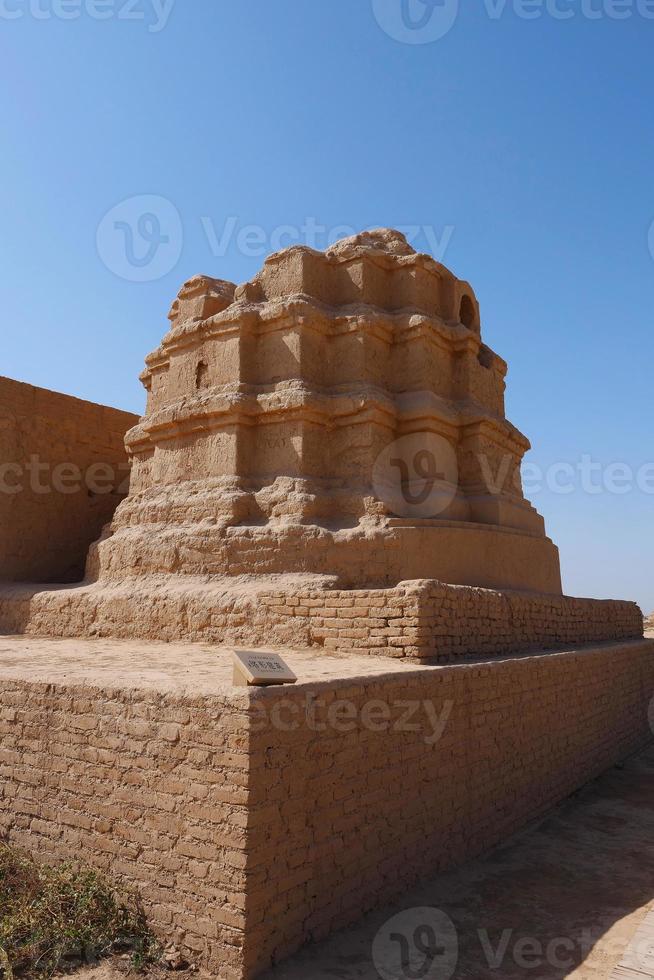 paisagem vista de ruínas de gaochang inturpan xinjiang, província china. foto