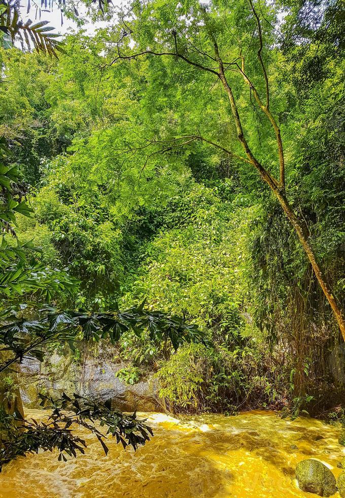 cachoeira wang sao thong na floresta tropical koh samui tailândia. foto