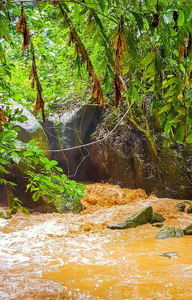 cachoeira wang sao thong na floresta tropical koh samui tailândia. foto
