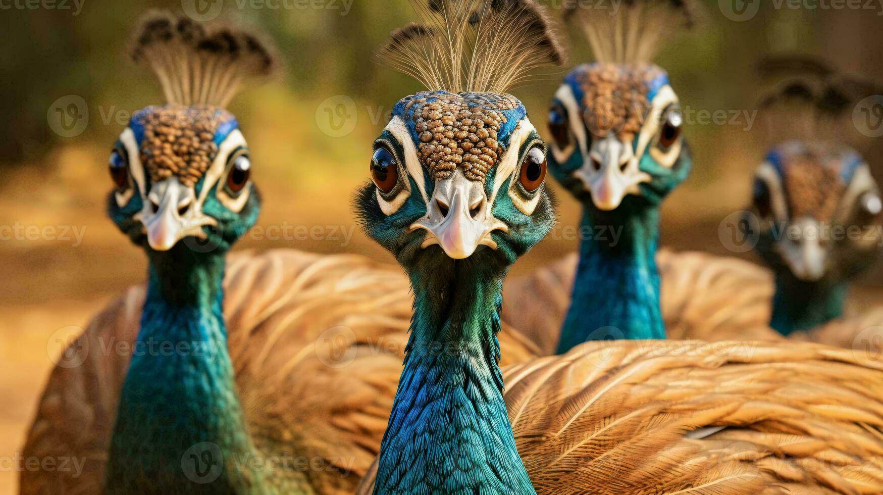 uma grupo do colorida pássaros ai gerado foto