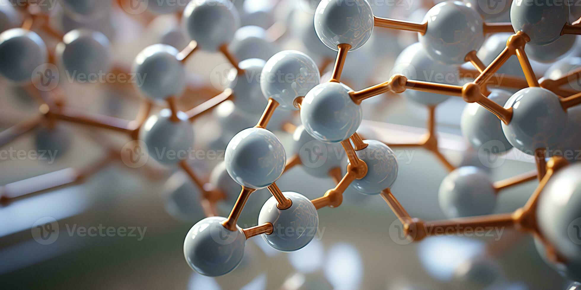 generativo ai, abstrato molecular forma, solteiro amino ácido molécula. química remédio Educação foto