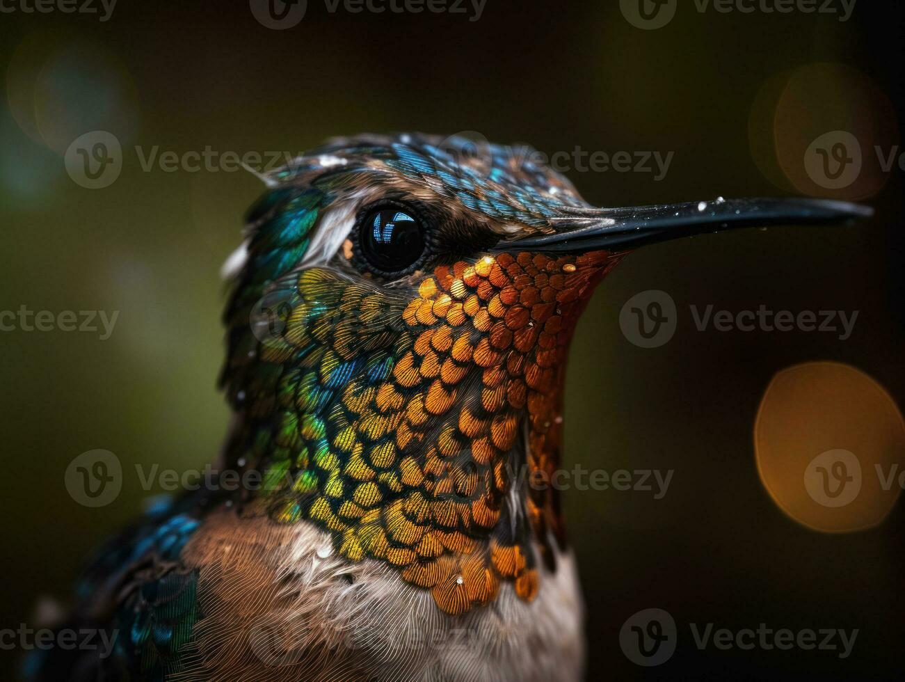 beija Flor pássaro retrato ai gerado foto