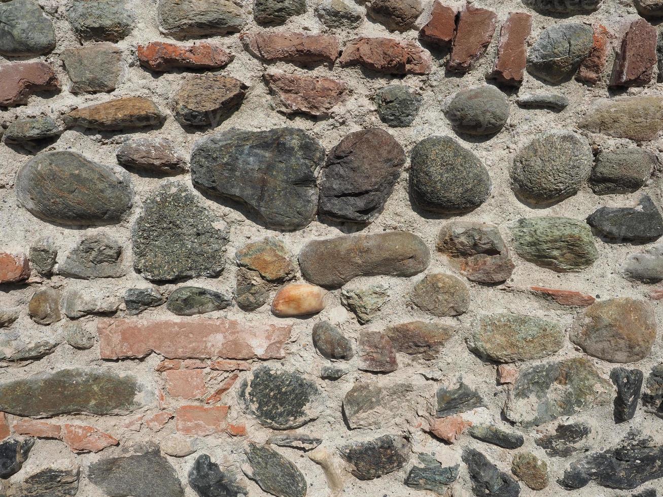 tijolo velho e fundo de parede de pedra foto