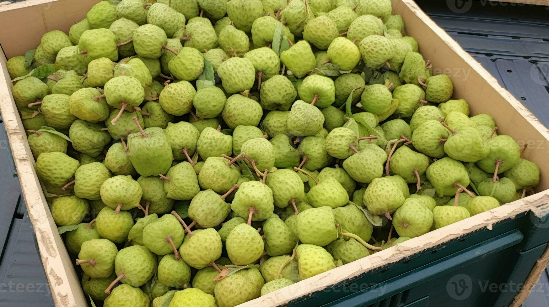 recentemente escolhido cempedak fruta a partir de jardim colocada dentro a caixas. generativo ai foto