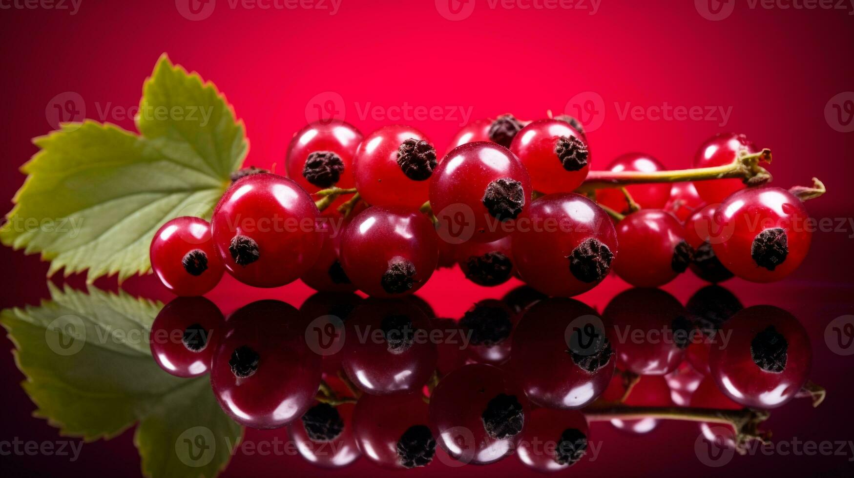 foto do groselha fruta metade contra uma colorida abstrato fundo. generativo ai