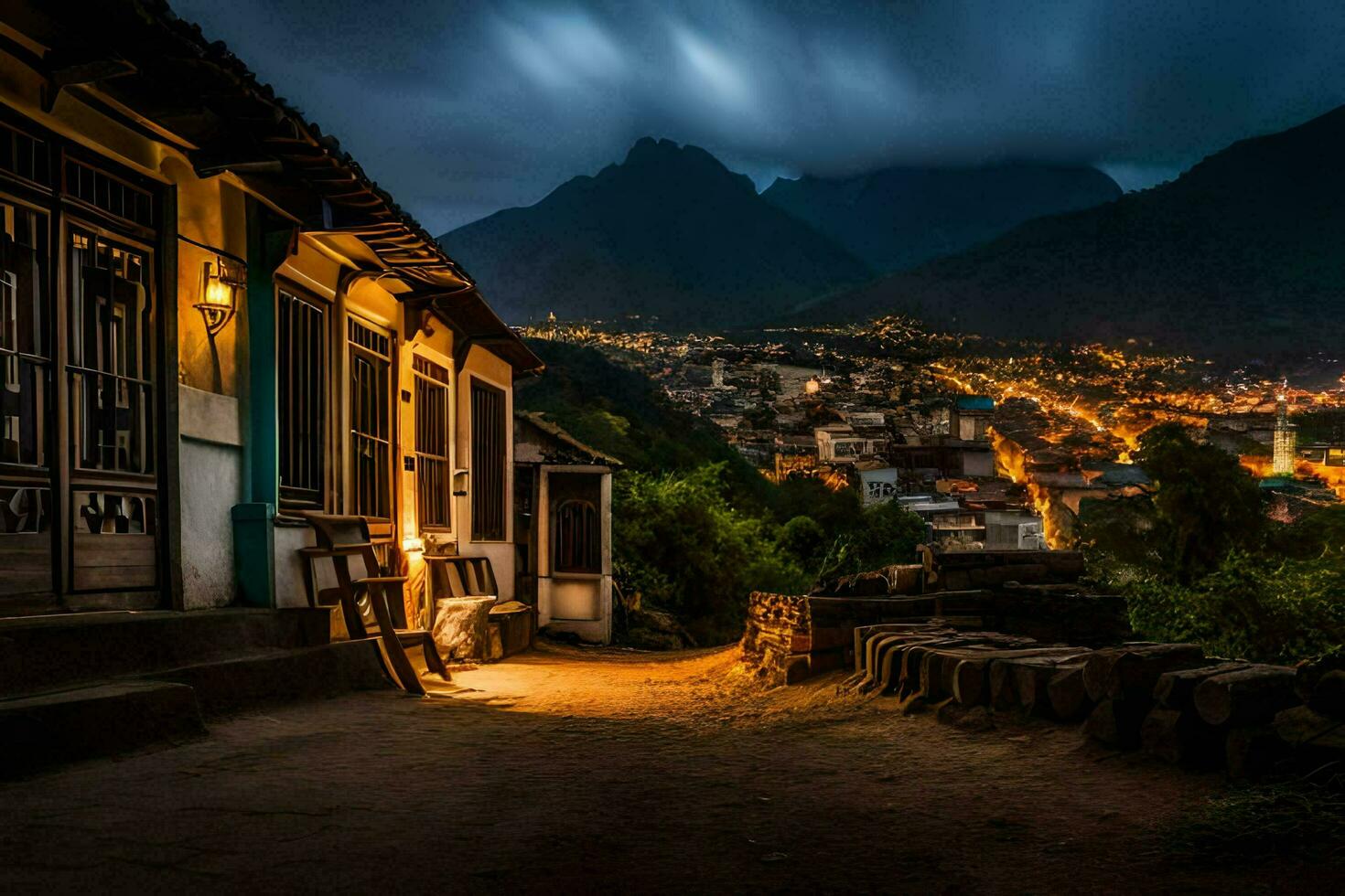 a Cidade do pessoa dentro Equador. gerado por IA foto