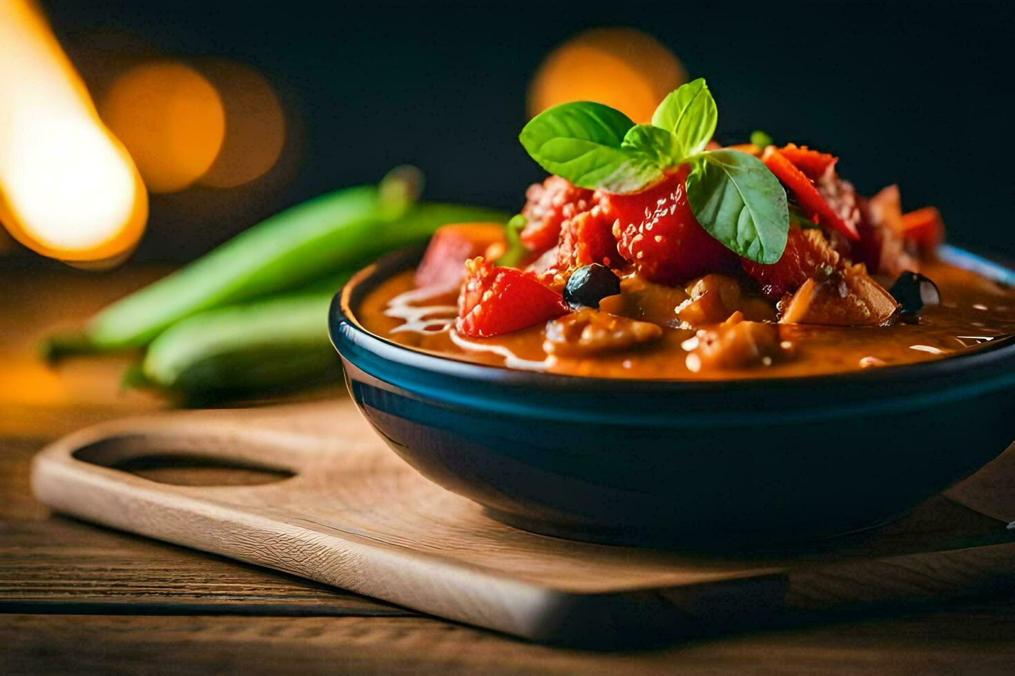 Pimenta vigarista carne dentro uma tigela. gerado por IA foto