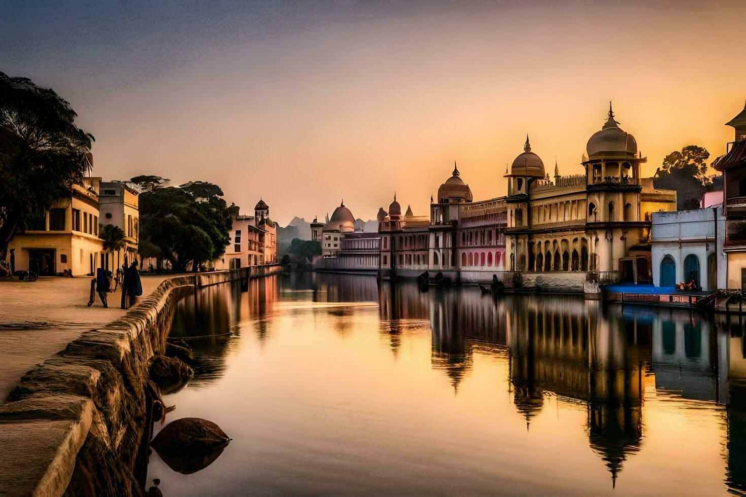 a cidade do udaipur, Índia. gerado por IA foto