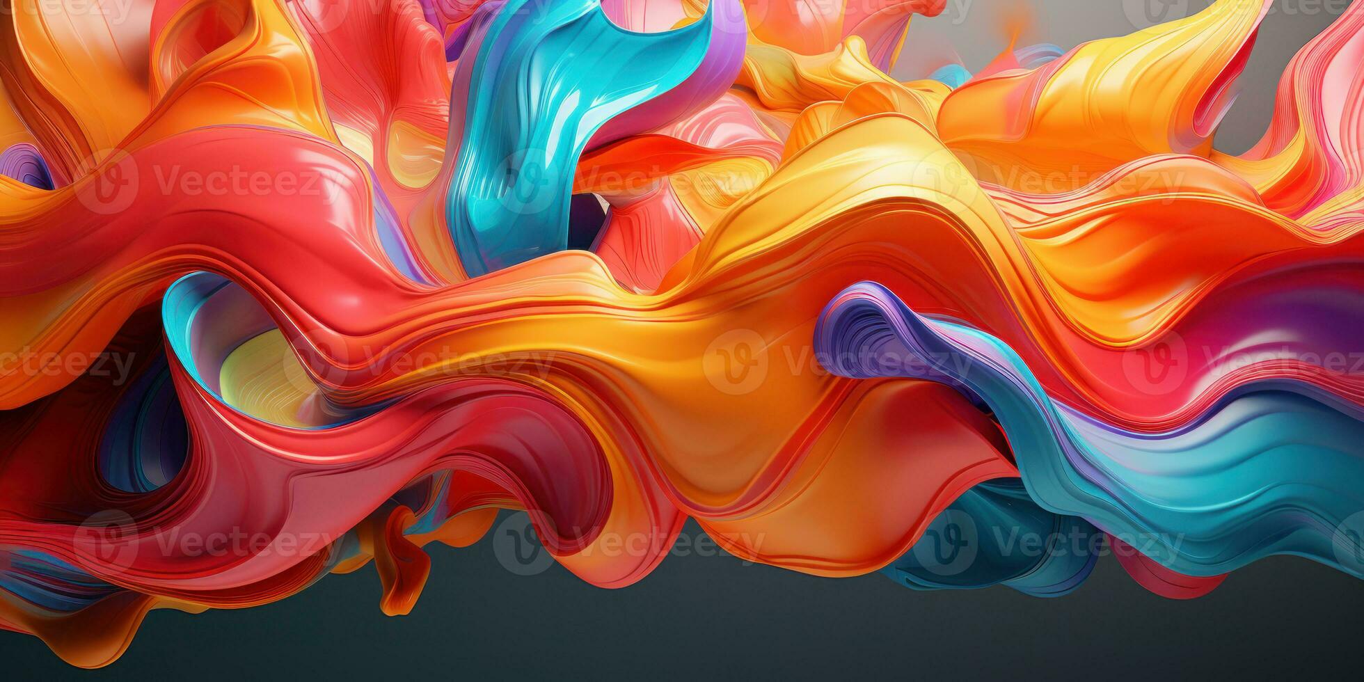 colorida 3d abstrato arte, apresentando uma dança do cores. ai generativo. foto