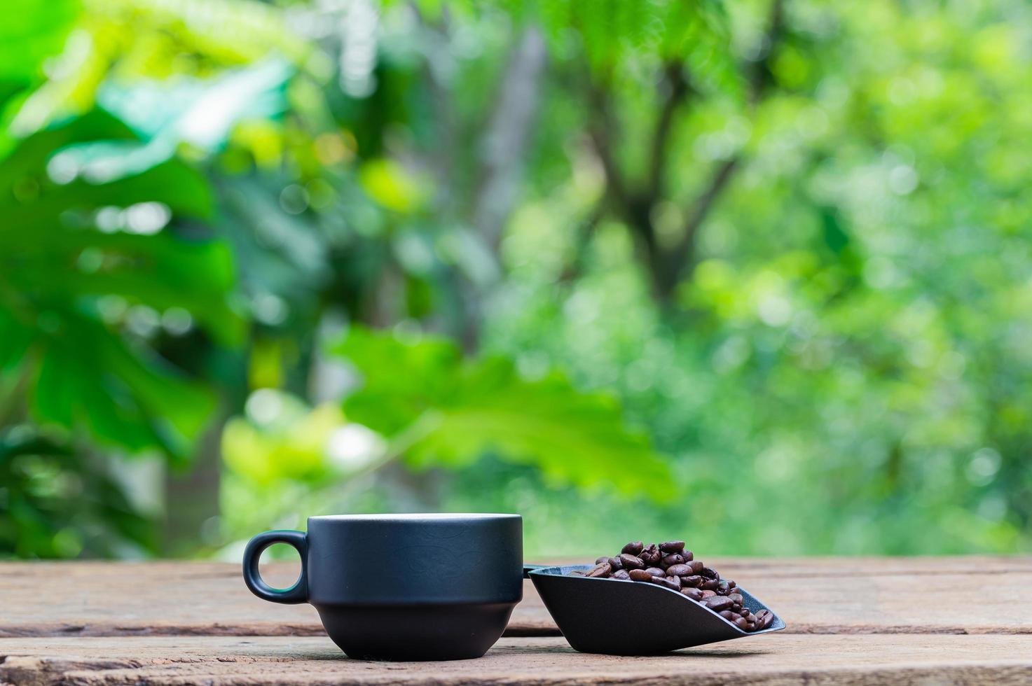 grãos de café xícara de café energia foto