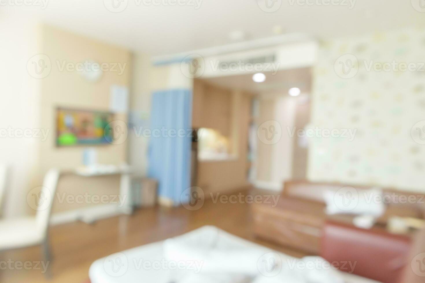 hospital quarto interior abstrato borrão para fundo foto