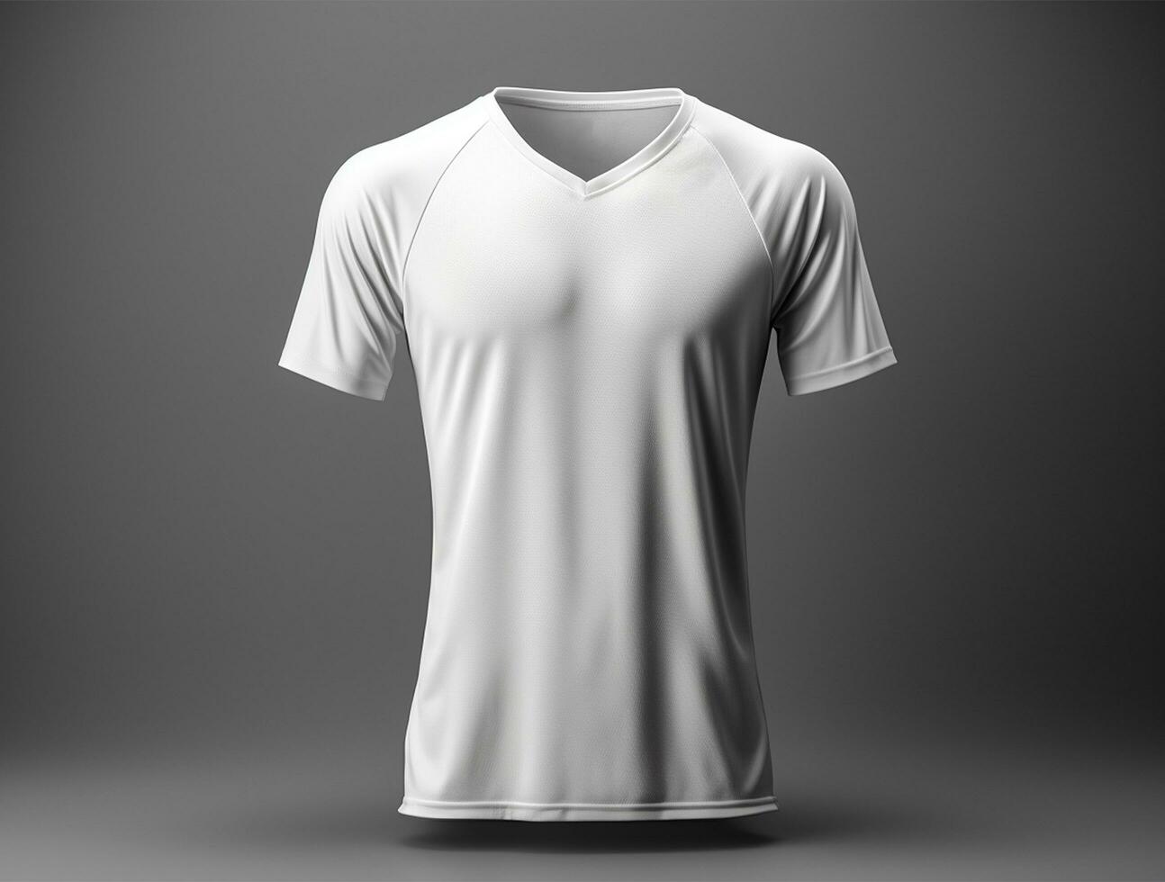 profissional branco em branco camiseta ai gerado foto