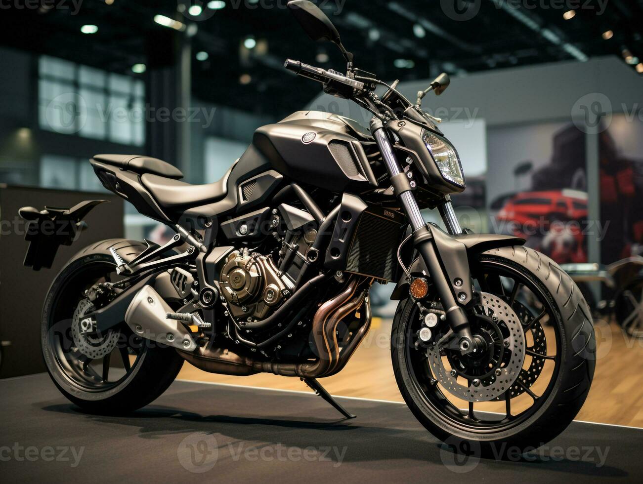 Yamaha mt-07 exibição. generativo ai foto