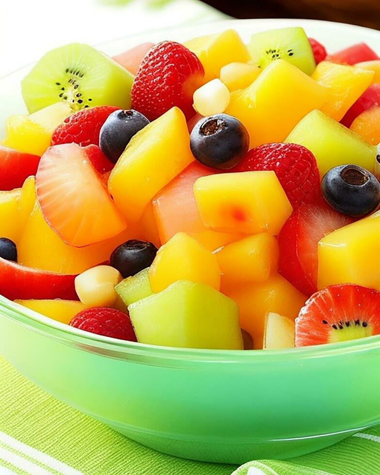 ai gerado livre foto delicioso tropical fruta salada