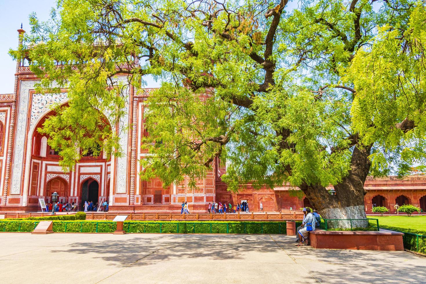 uttar pradesh índia 10. mai 2018 taj mahal grande portão em agra, uttar pradesh, índia foto