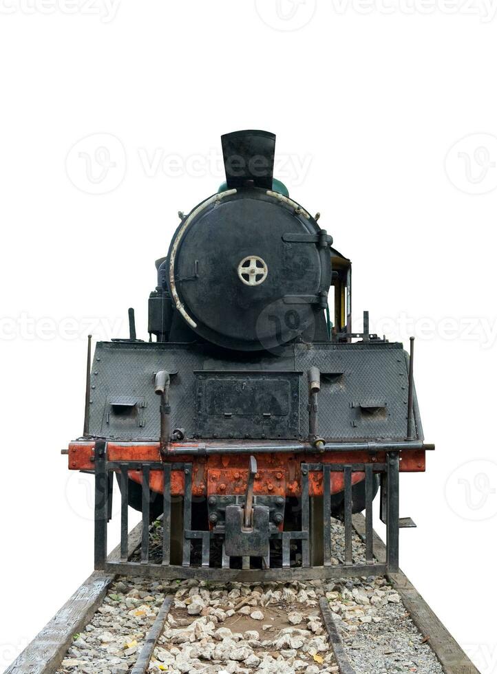 frente trem locomotiva vapor vintage foto