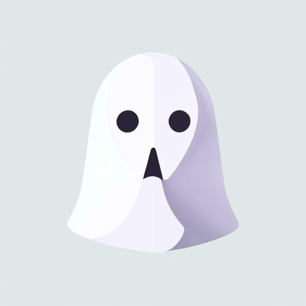 ai gerado fantasma avatar ícone grampo arte adesivo decoração simples fundo foto