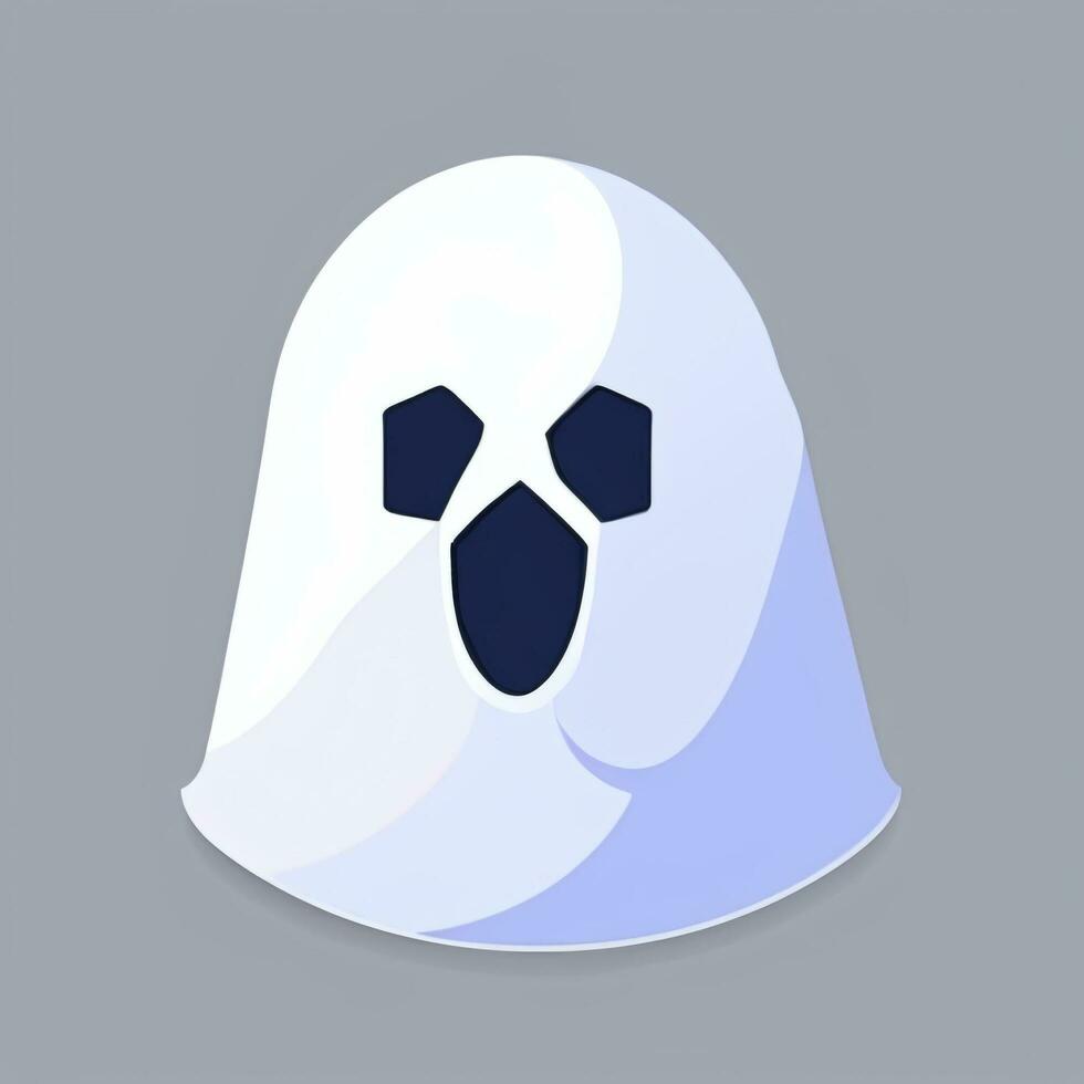 ai gerado fantasma avatar ícone grampo arte adesivo decoração simples fundo foto