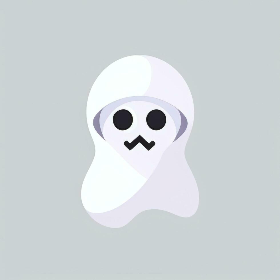 ai gerado fantasma avatar ícone grampo arte adesivo decoração simples fundo foto