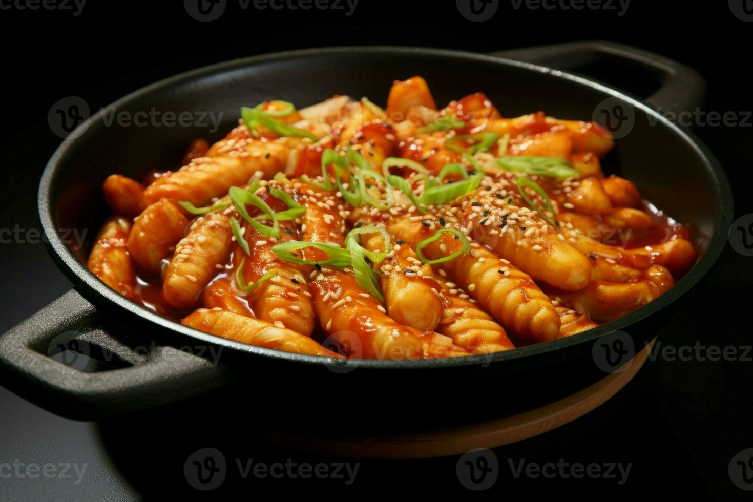 teokbokki Comida panela lanche. gerar ai foto