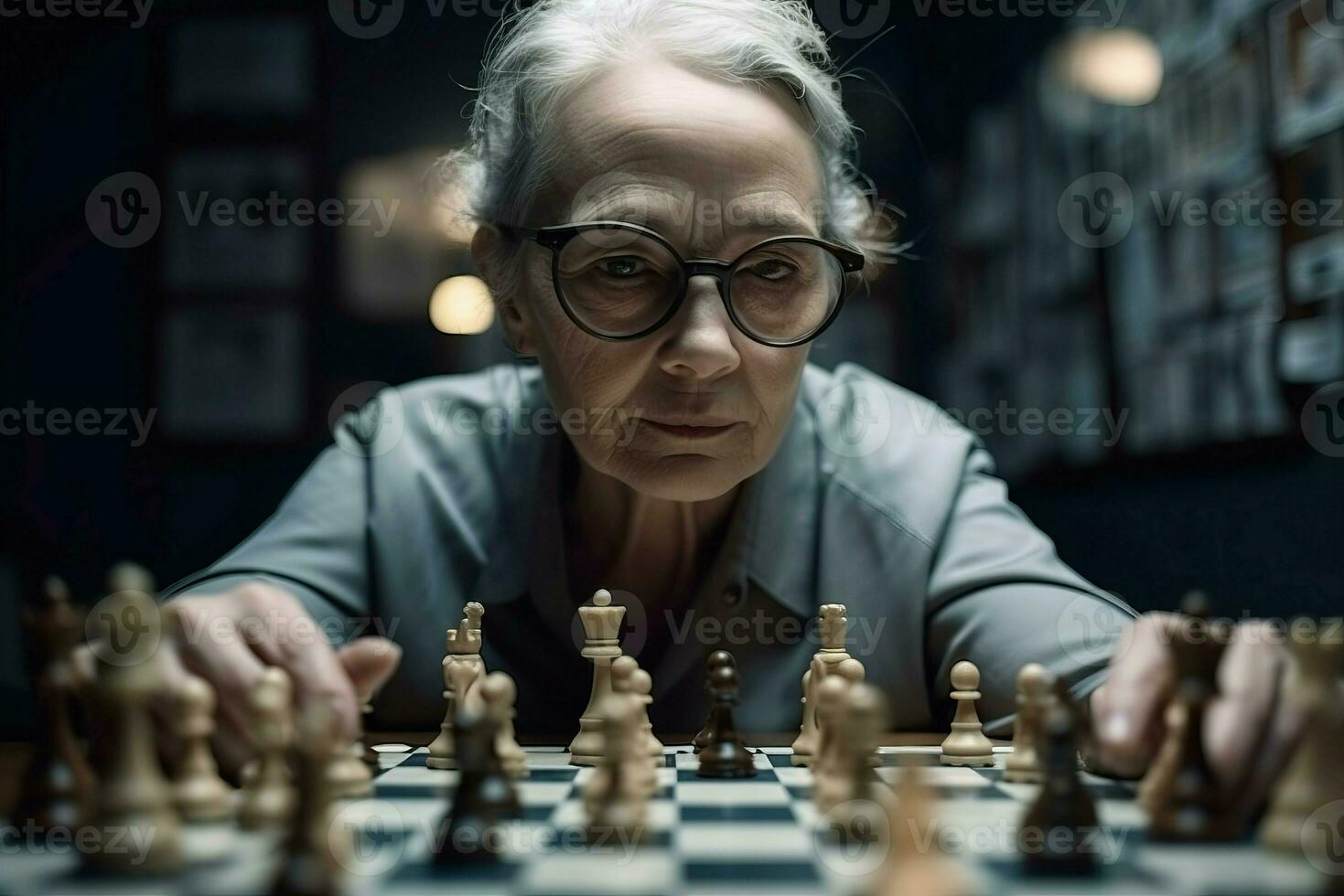 profissional xadrez jogador. gerar ai foto