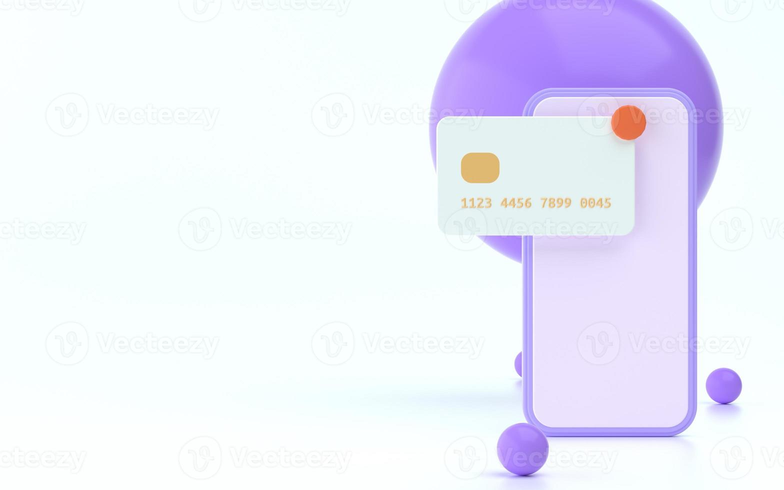 pagamento digital no telefone com iluminação suave e cores brilhantes foto