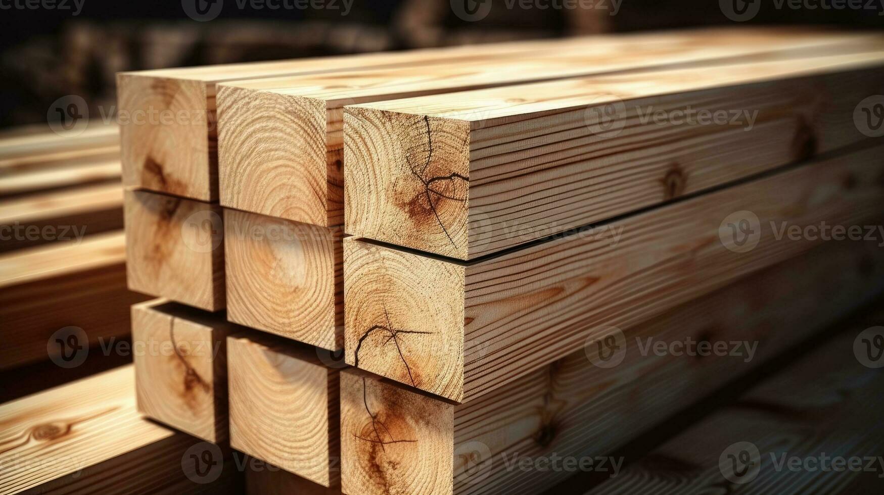 de madeira madeira serrada, industrial madeira, madeira. pinho madeira madeira. generativo ai foto