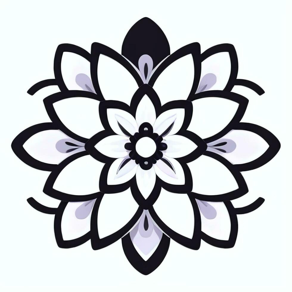 ai gerado flor ícone grampo arte avatar adesivo decoração simples fundo foto