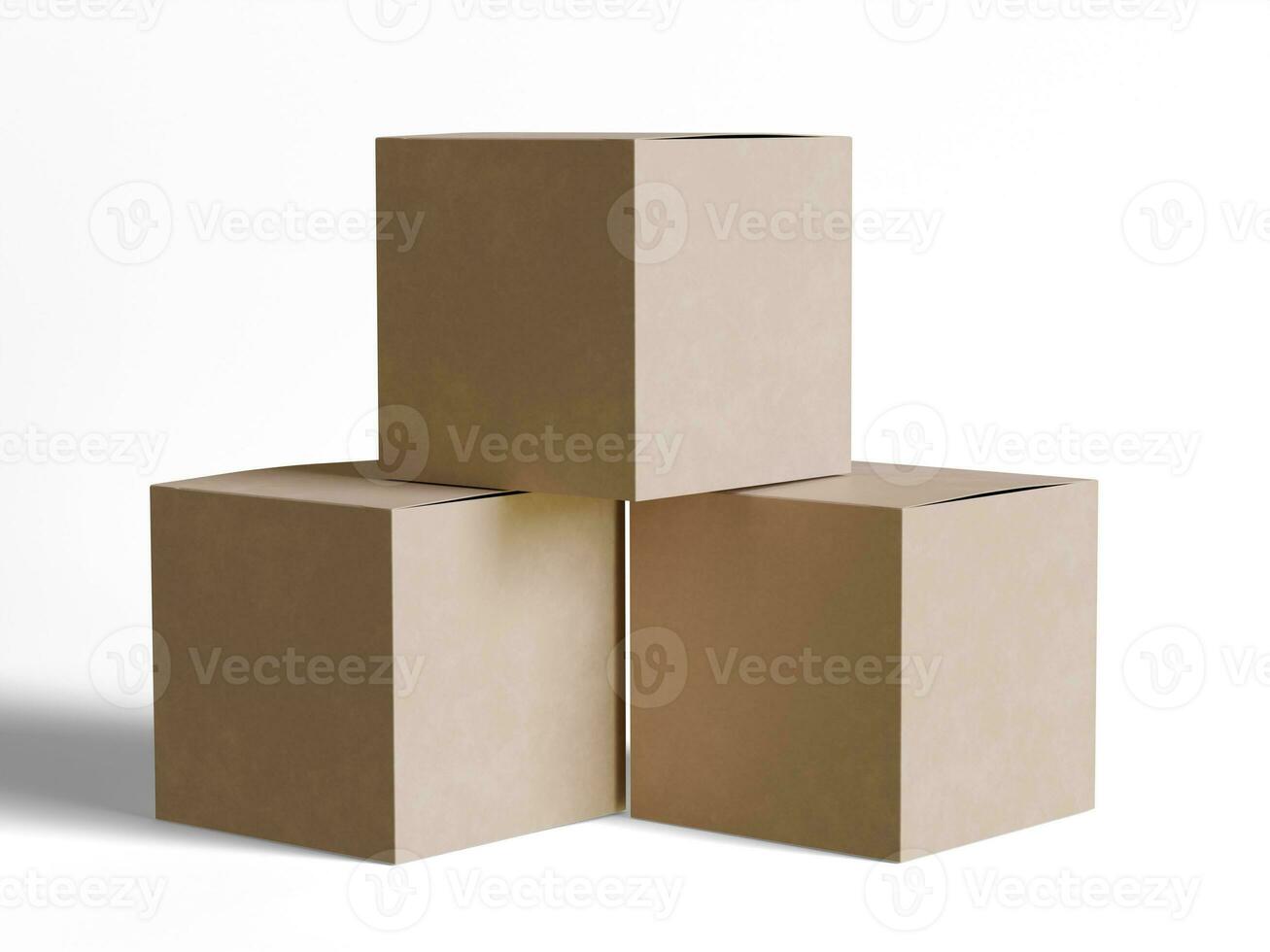 quadrado caixa embalagem branco fundo cartão papel com realista textura foto