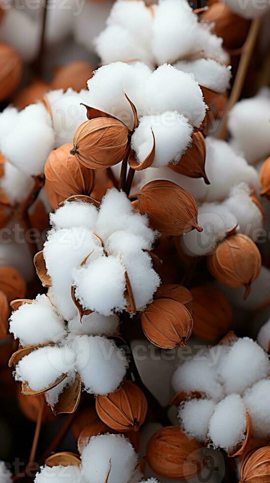 Castanho folhas em inverno ai gerado foto