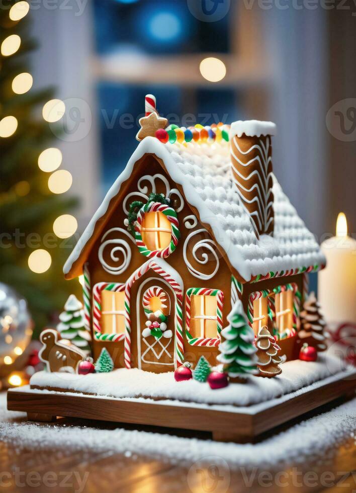 foto do a Natal pão de gengibre casa biscoitos ai gerado