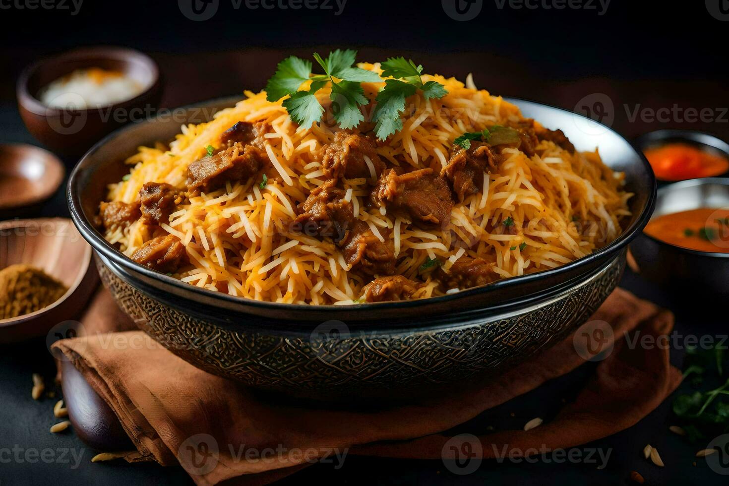 a melhor indiano Comida dentro a mundo. gerado por IA foto