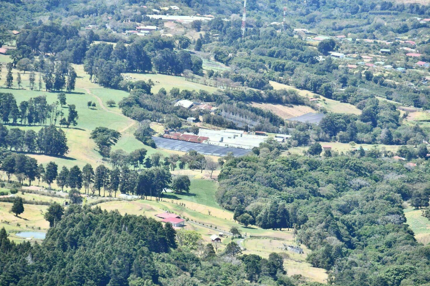 uma Visão do uma rural área a partir de a avião foto