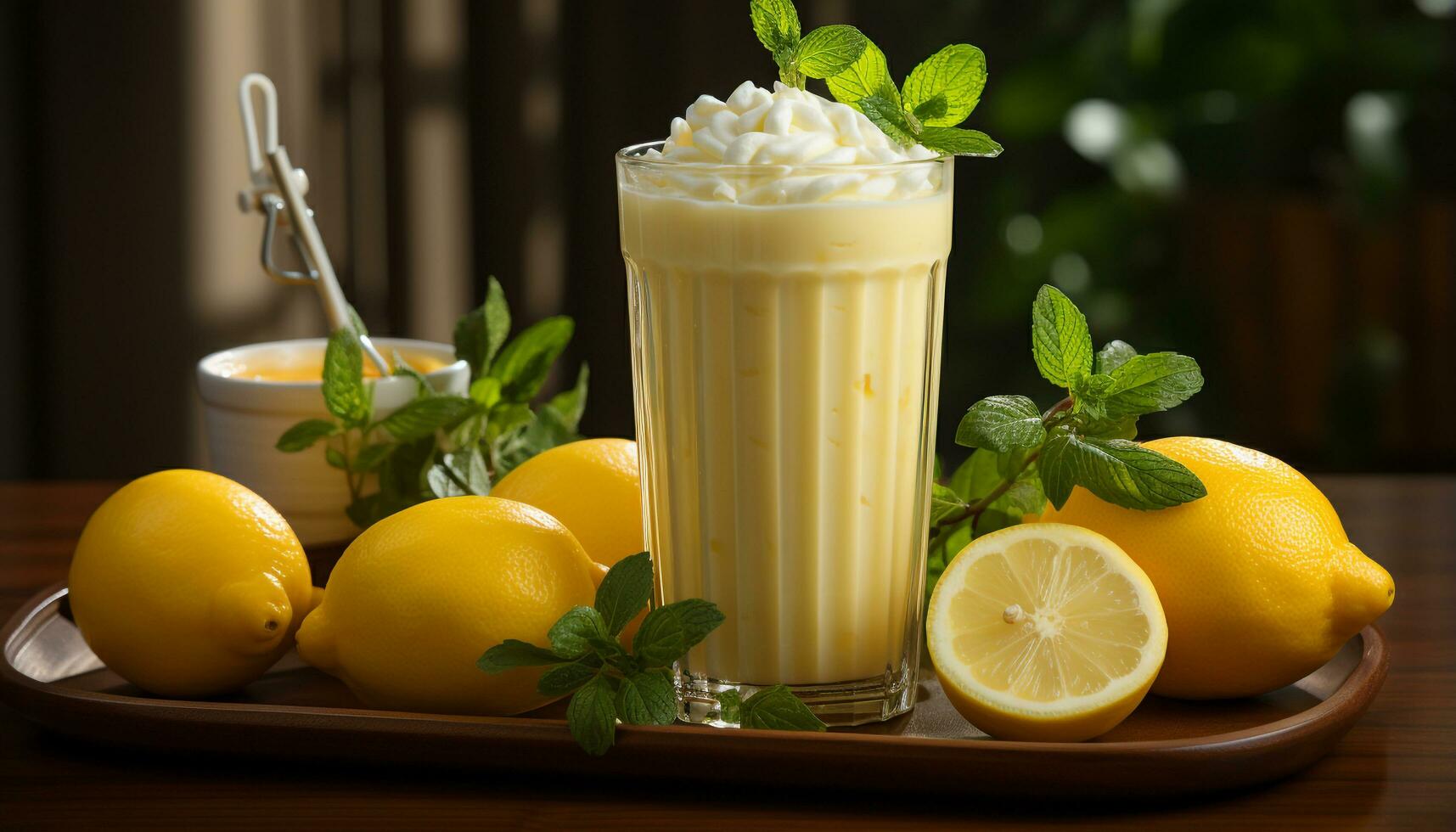 ai gerado uma gourmet refeição em uma de madeira mesa, vinho e vela gerado de ai foto