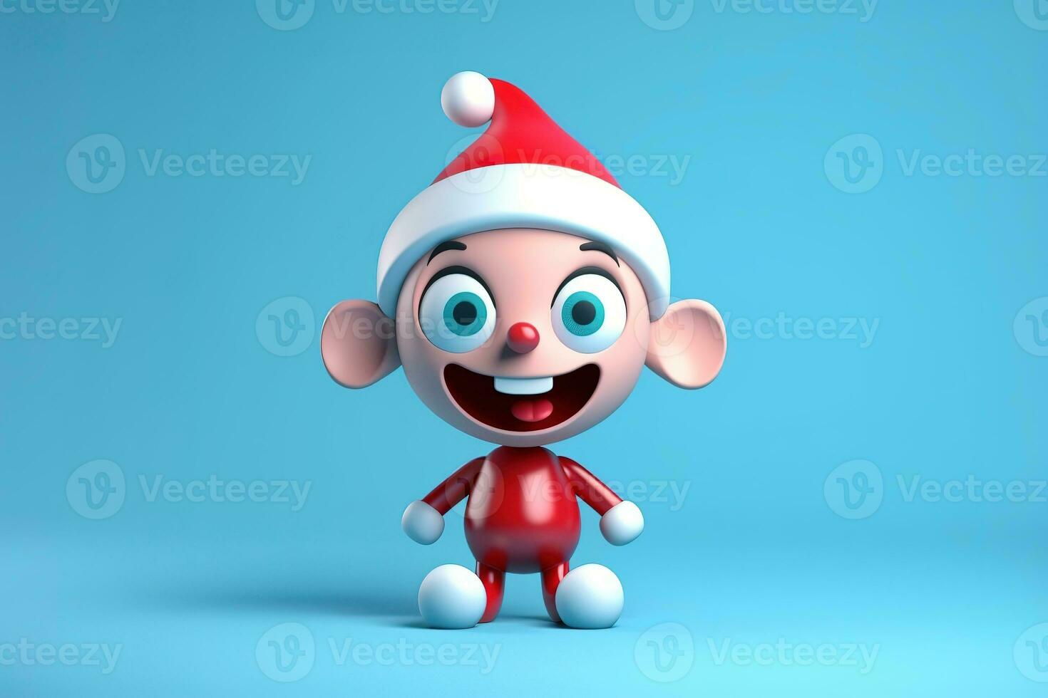 ai gerado uma desenho animado personagem vestindo uma santa chapéu foto