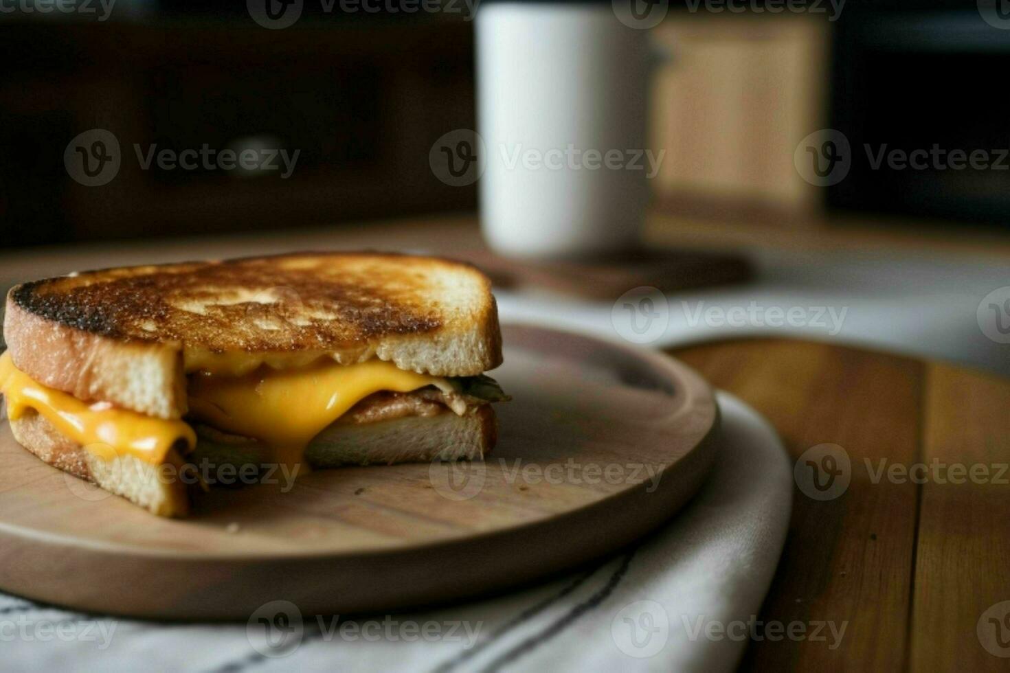 ai gerado grelhado queijo sanduíche. pró foto