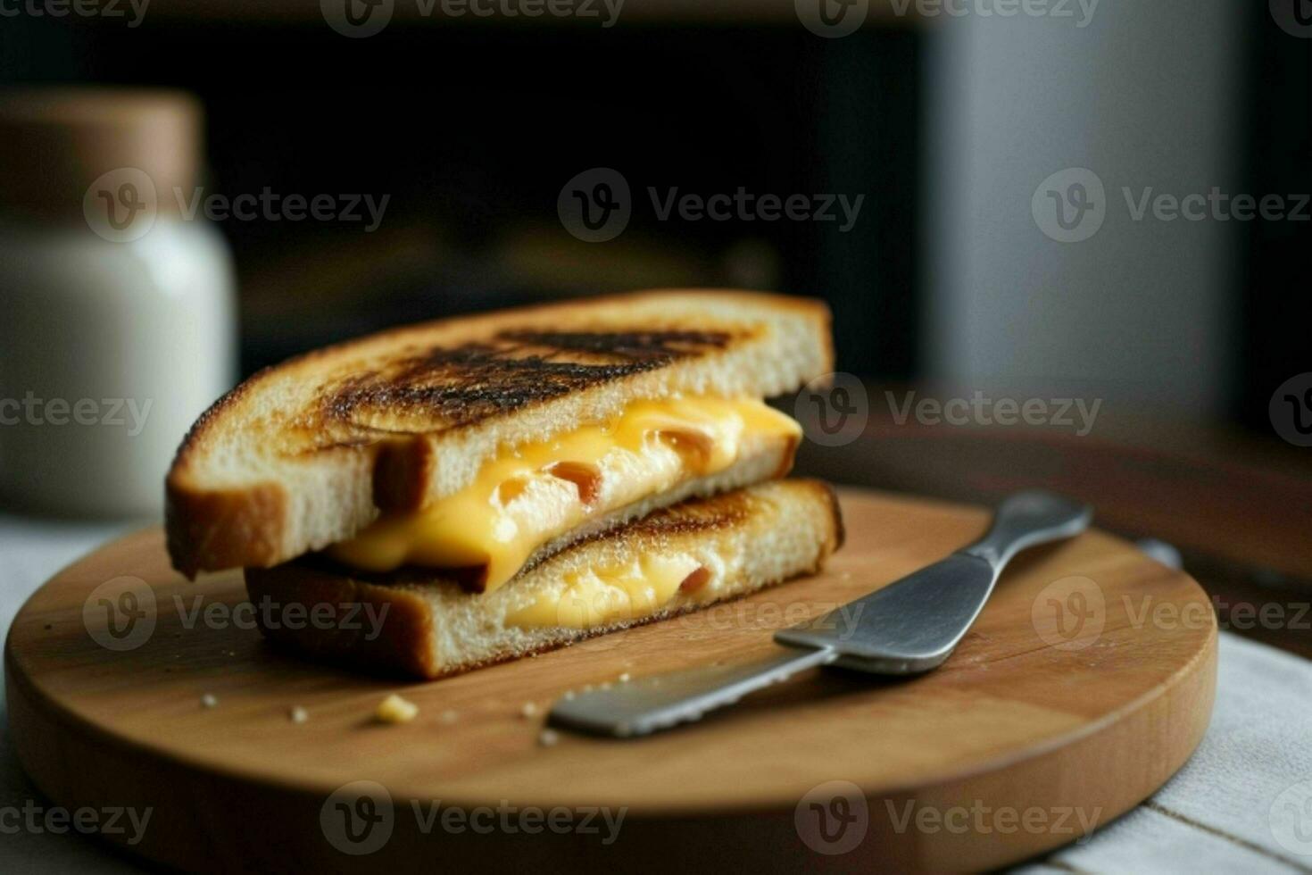 ai gerado grelhado queijo sanduíche. pró foto