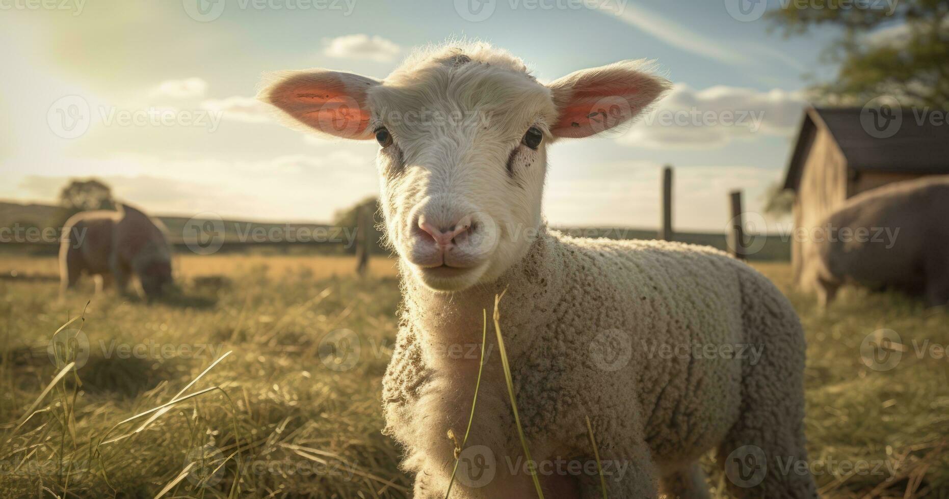 a harmonioso interações e vida do Fazenda animais, exibindo a simplicidade e beleza do rural vida. generativo ai foto