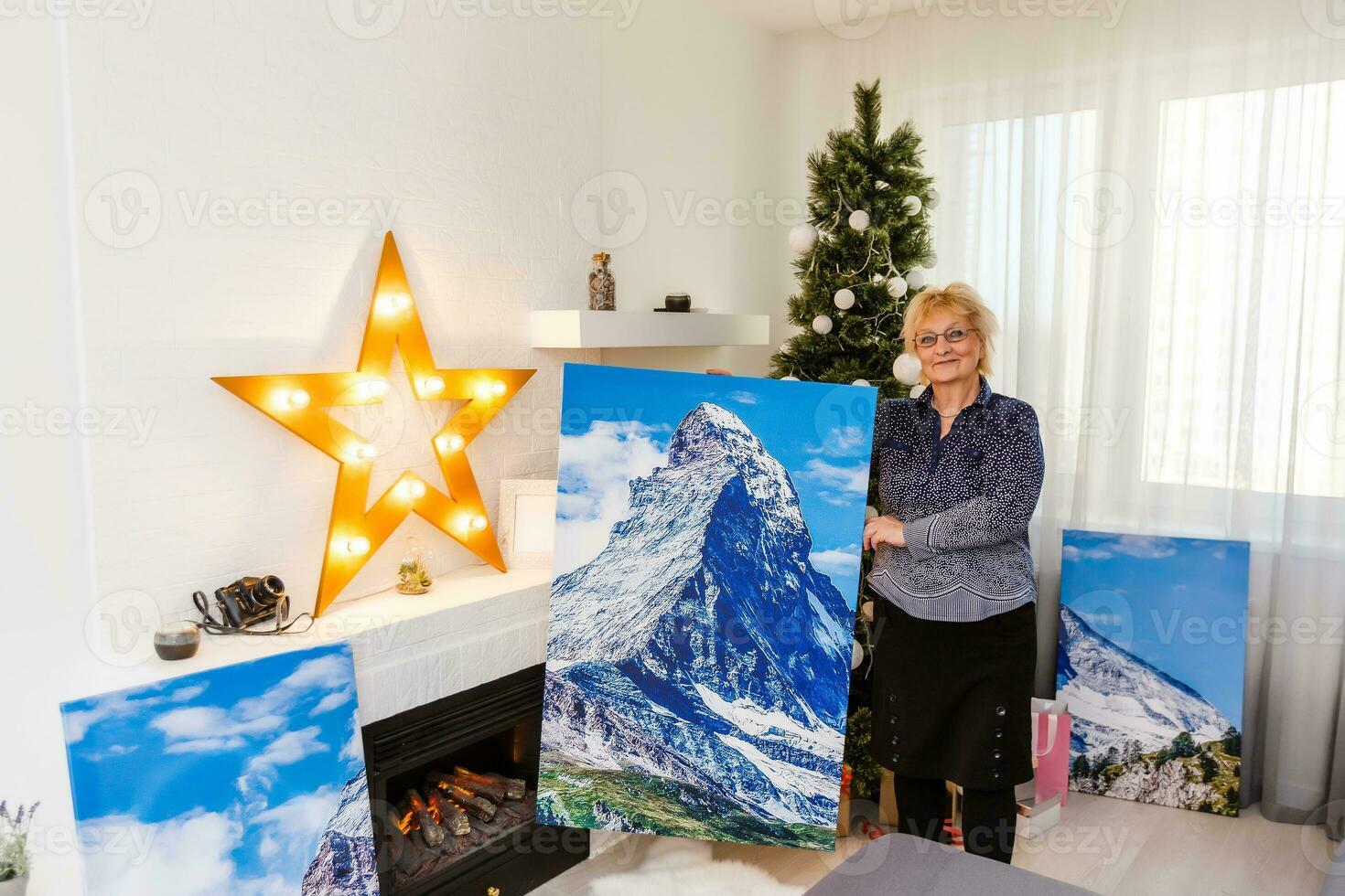 Natal presente foto tela de pintura feriado