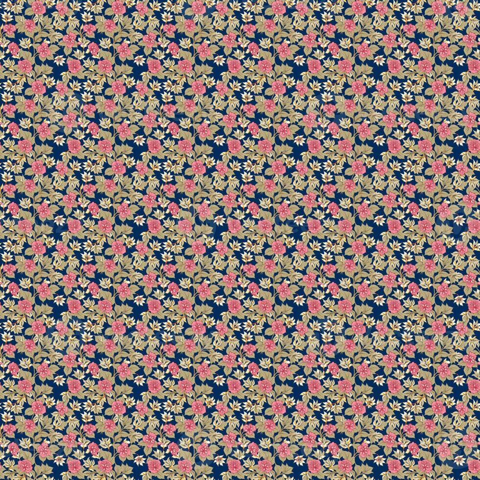 ai gerado rosa flor flora padronizar presente embrulho papel de parede colorida desatado foto