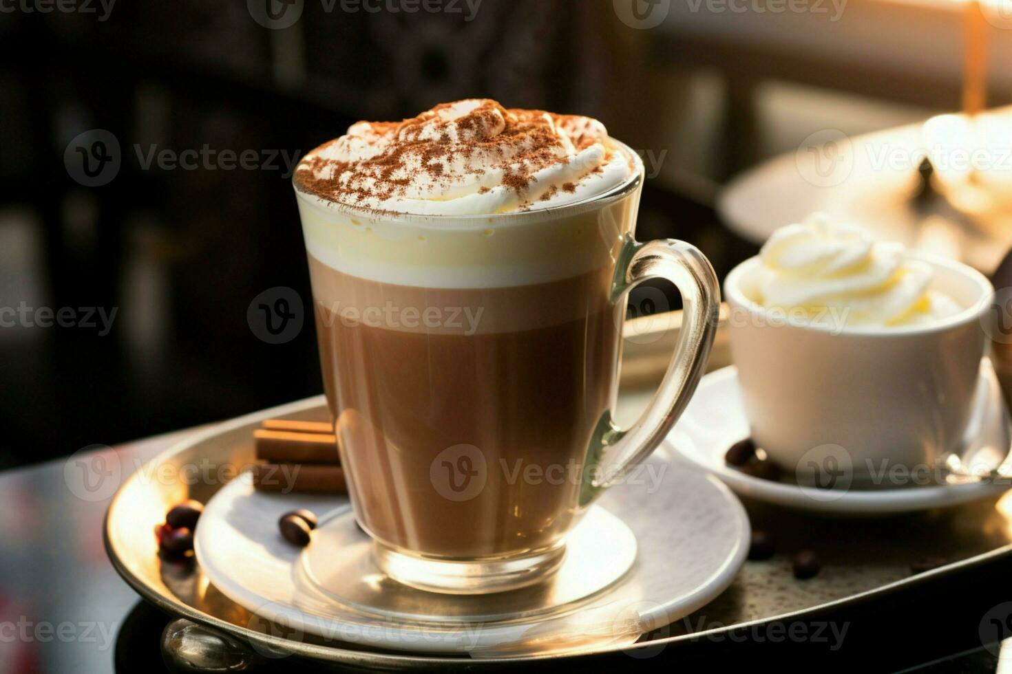 ai gerado clássico quente chocolate rico calor e cremoso gemada festivo feriado Natal ai gerado foto