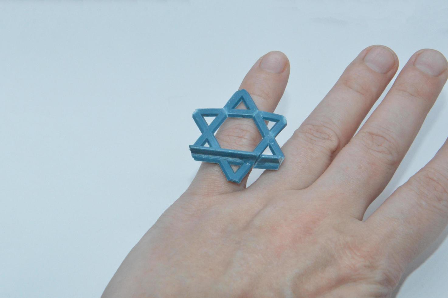 estrela de David símbolo judeu feito de plástico foto