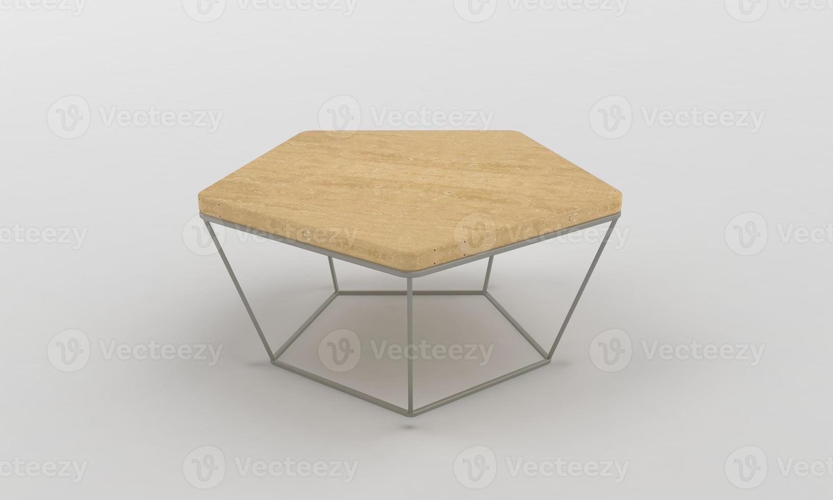 móveis de mesa de centro renderização em 3d foto