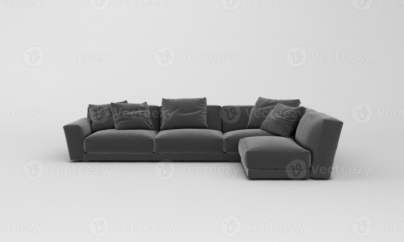 sofá vista móveis renderização em 3d foto